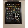 Pin Ribbon Medal Display Case Button Badge Shell Lapel Black Holder Cabinet