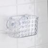 Bath Bliss Suction Cup Bath Caddy Basket, Soap and Razor Holder for Shower, Clear