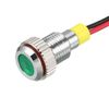 uxcell Signal Indicator Light AC/DC 110V 8mm Dash Lamp Flush Panel Mount Green LED Metal Shell