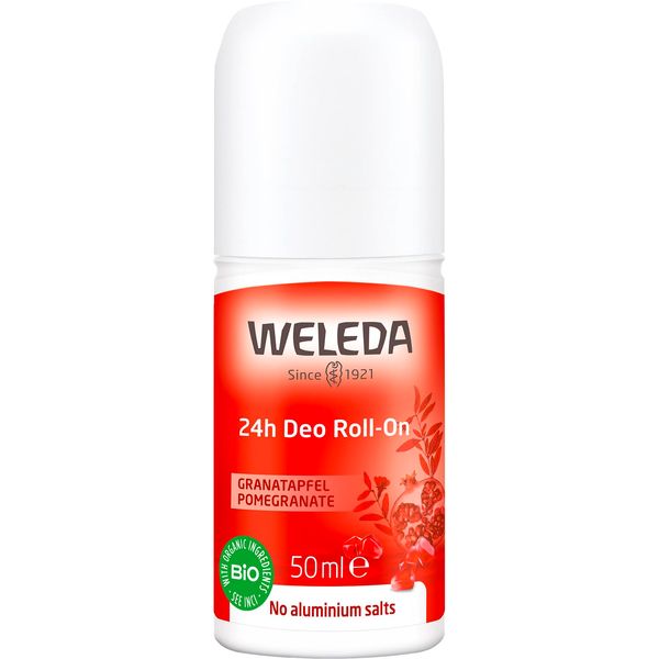 Weleda 24 Hour Roll-On Deodorant, Pomegranate, 1.7 Fluid Ounce