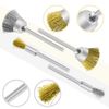 TOVOT 32 PCS(8 Type) Brass Wire Wheel Brushes