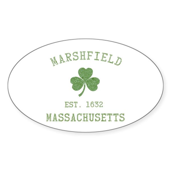 CafePress Marshfield MA Oval Car Bumper Sticker