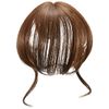 Priscilla TFX-106-TMB Fluffy Hand Planted Whorl Bangs Wig, Nuance Curl Bangs, Heat Resistant, Maroon Brown