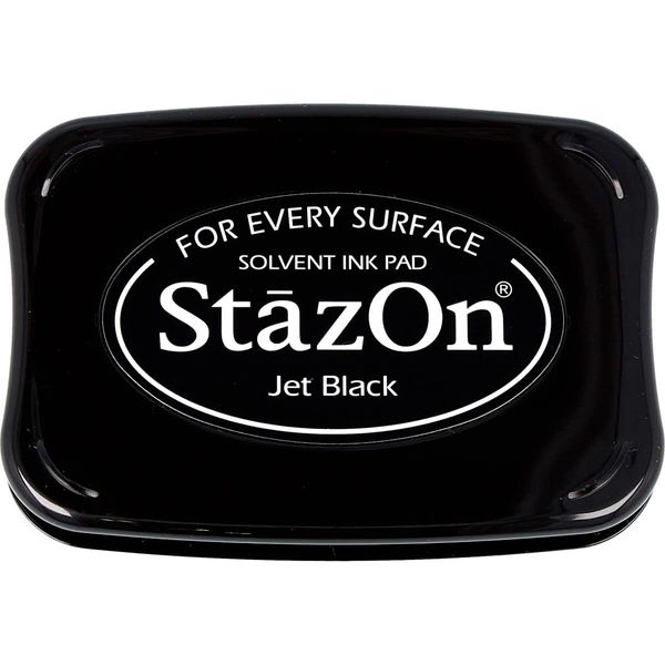 Tsukineko Stazon Jet Black Ink Pad,9.91 x 6.73 x 1.78 cm; 40 Grams