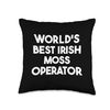 World's Best Irish Moss Operator Throw Pillow