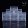 BENECREAT 12 Pack 3.5x2.4x1.2 Inches Rectangular Clear Plastic Bead Storage B...