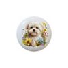 Cute Puppy with Flowers 000Misc CERAMIC Drawer Pulls Dresser Drawer KNOBS
