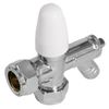 SPARES2GO Thermostatic Radiator Valve Valves Chrome with Drain Off Lockshield