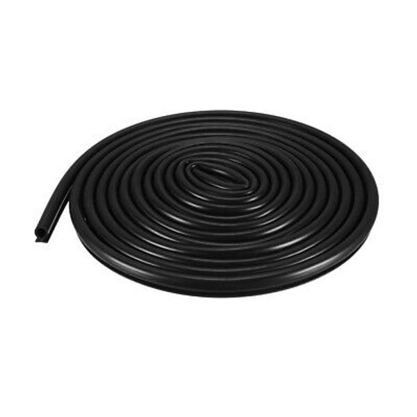 16.4ft T-Slot Mount Window Weatherstrip Seal 7mm Bulb 6mm Slot 5M Black