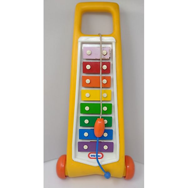 Little Tikes Xylophone Tap-A-Tune Vintage Full Musical Scale Yellow Music Toy