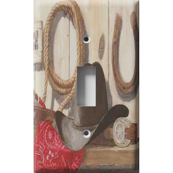 SnazzySwitch Cowboy Hat 'n' Horseshoe Decorative Light Switch Cover - Single Toggle Wall Plate