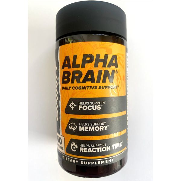 Alpha Brain Memory & Focus Daily Cognitive Support 60 CAPSULES Best by 05/2026+