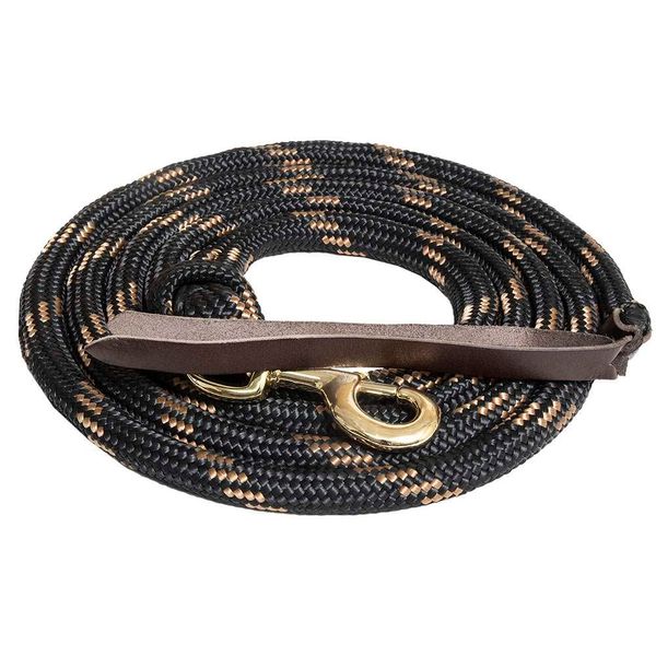 Mustang Poly Cowboy Lead Rope Black/Tan