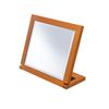 Brown Rectangle Makeup Shaving Tabletop Mirror