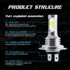 H7 LED Headlight Bulbs Conversion Kit Hi/Lo Beam 80W 8000LM 6000K Super Bright
