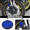 X AUTOHAUX 10 Pcs Universal Round Shape Reflector for Motorcycle Blue
