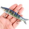 Newofview Set of 3 Fishing Lures, Rubber Fish Bait, Artificial Bait Wobbler, Pike Fish Bait Set for Pike, Perch, Zander (Multi-Colour)