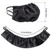 MIKIMIQI Beard Bandana, 3 Pack Men Beard Bib Black Beard Covers Soft Comfortable and Silky Satin Facial Hair Apron Guard Bonnet Rag Man Bedtime Bib Beard Cap Ear Beard Bandana