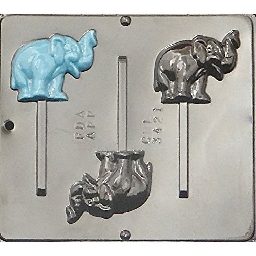 Elephant Lollipop Chocolate Candy Mold 3421