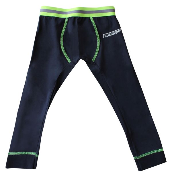 Feuerwehr Lange Unterhose Unterwäsche Jungen Kinder Hose Thermo Longjohns 80-122 Dunkelblau Baumwolle (104/110)