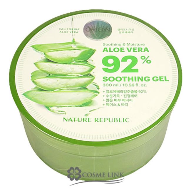 nature republic<br> NATURE REPUBLIC<BR> Soothing &amp; Moisture<br> aloe vera 92%<br> soothing gel<br> 300ml<br> korean cosmetics<br> [Domestic shipping]<br> 【Genuine】<br> [Not eligible for mail delivery (Yu-Packet)]<br>