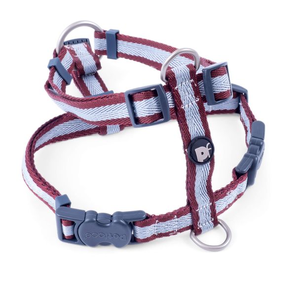 Petface Stripe Dog Harness, Ox Blood, Small, S