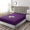 Sfoothome Fitted Bottom Sheet for Mattress, Single Full Size Purple Microfiber Fitted Sheet with Deep Pocket