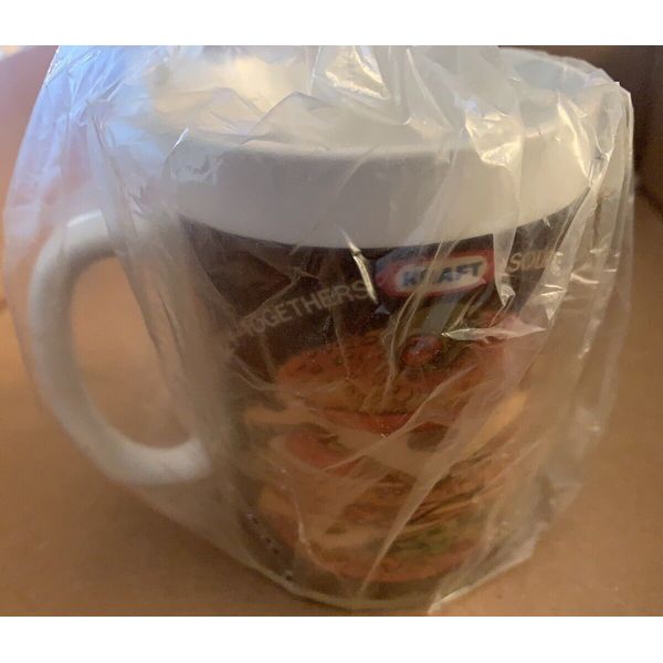 Vintage Kraft Souper Sandwich Thermo Plastic Mug , 8oz In Original Plastic Wrap