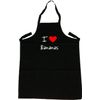 I Love Heart Bananas Black Apron