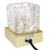 Ambient Glass Ice Cube Touch Dimmable Table Lamp Gold Base with G9 Bulb M0110