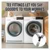 YUGHKBN 2PCS Washing Machine Drain Hose Y-Type Reducer Plastic Connector for Split Pipe Connection Three-Way Adapter