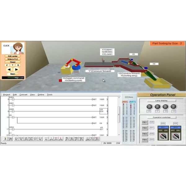 PLC GX DEV Programming Software Ladder Logic, Bonus Controller Training Course USB