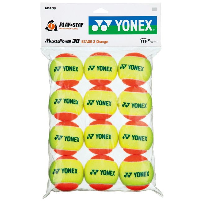 YONEX Junior (7-11 Years) Tennis Balls Muscle Powerballs 30 (12 Dozen) TMP30