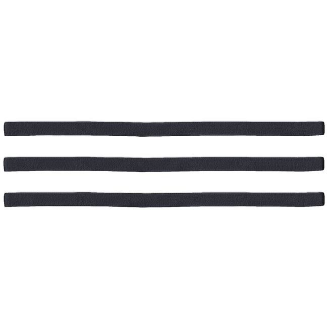 55 Sport Unisex Slim Elastic Headbands - 3 Pack (Black Pack)