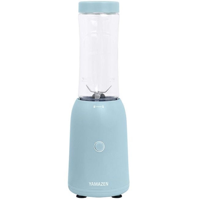 Yamazen YMF-280(IB) Tumbler, Mixer, Juicer, 9.5 fl oz (280 ml), Small, Smoothie (with Lid/Case), Ice Blue