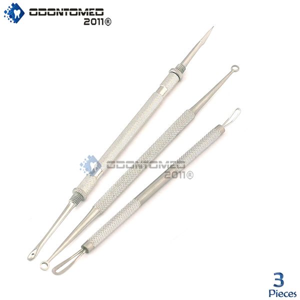 Clear mouth acne needle set cell clamp pull black head artifact beauty Tool 3Pcs