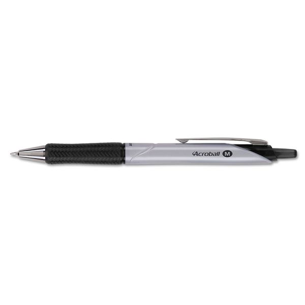 Pilot 31910 Acroball Pro Ball Point Retractable Pen, Black Ink, 1mm, Dozen