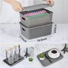 Plastic Storage Baskets with Lid Organizing Container Knit Storage Organizer Bin