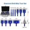 11pc Diamond Drilling Core Bit Set 6-65mm Hole Saw Ceramic Tile Marble Granite