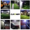 CLAONER Solar Power 128 LED Lights PIR Motion Sensor Outdoor Security Lamp Wall