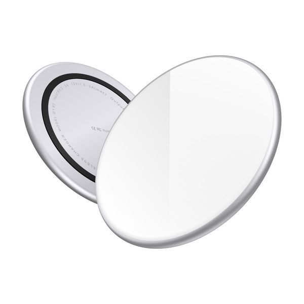 Techno S Fast 15W Max Wireless Charger with USB C Charging Cable - Silver