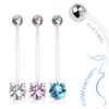Treuheld® Schwangerschaftspiercing mit Kristall | 3 Farben [3.] - blau