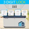 SereneLife Heavy Duty Storage Bin 27L ABS Material & Combination Lock Blue
