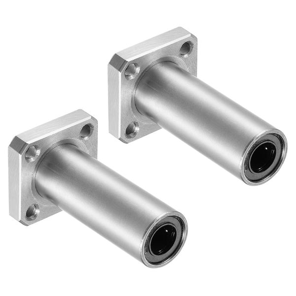 Kozelo 2pcs LMK8LUU Linear Ball Bearings 8mm x 15mm x 45mm Steel Linear Bearing for CNC Machine Packaging Equipment 3D Printer