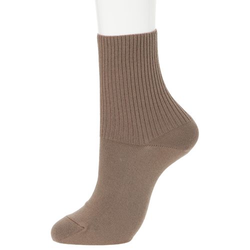 Atsugi JSC1191 Socks, Soft Design, Cotton Top Thread, Short Crew, Chocolat