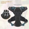 No Pull Dog Pet Harness Reflective Strip Adjustable Control Comfort Handle Black