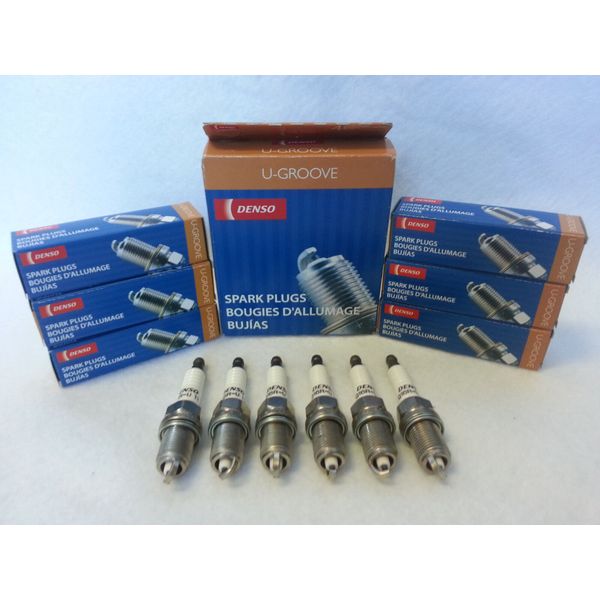 6x DENSO K20PR-L11 (3144) U-Groove Resistor Spark Plug