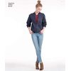 Simplicity Patron 7003 Jacke, Flugzeug, Weiß, 32-40