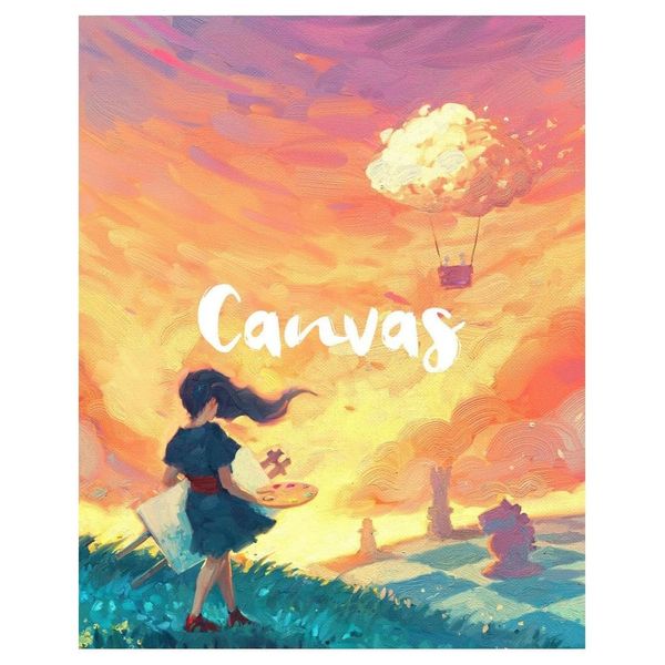 Board Games Canvas Card Game Creative Art Themed Strategy, Hand Management and Set Collection Game for Adults and Teens Ages 14+ 1-5 Players,Made by R2i Games,Mixed,CANVAS01