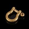 HomeSoGood 2Pcs 0.59inch Solid Brass Carabiner D Bow Staples Shackle Fob Key Ring Keychain Hook Screw Joint Connector Buckles